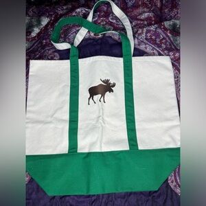 Nantucket Distributing moose canvas tote bag